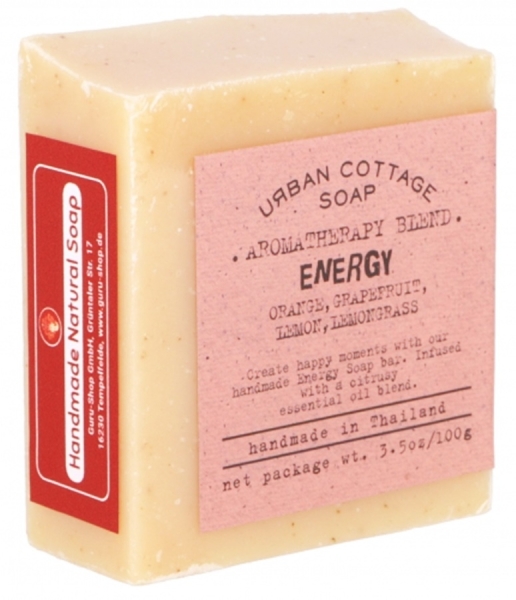 Seife handgemacht mit ätherischen Ölen von  Orange-Grapefruit-Lemon-Lemongras